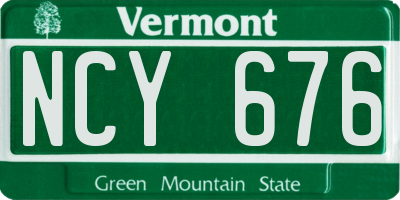 VT license plate NCY676