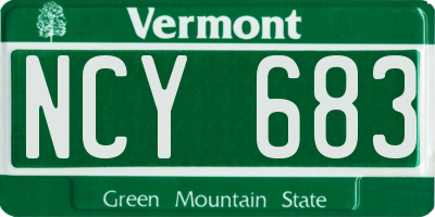 VT license plate NCY683