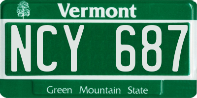 VT license plate NCY687