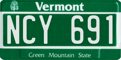 VT license plate NCY691