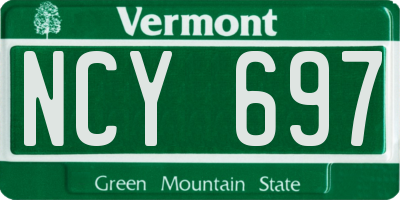 VT license plate NCY697
