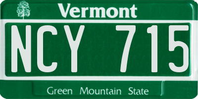 VT license plate NCY715