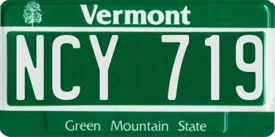 VT license plate NCY719