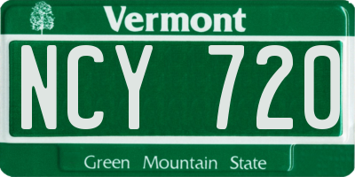 VT license plate NCY720