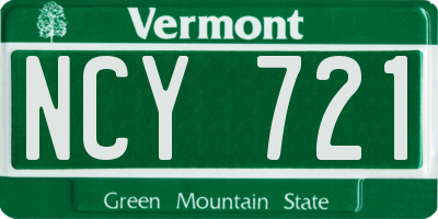 VT license plate NCY721