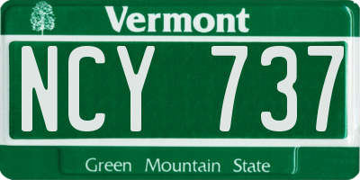 VT license plate NCY737