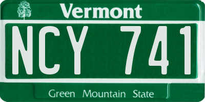 VT license plate NCY741