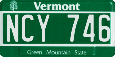VT license plate NCY746