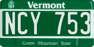 VT license plate NCY753