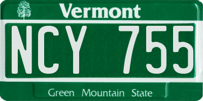 VT license plate NCY755