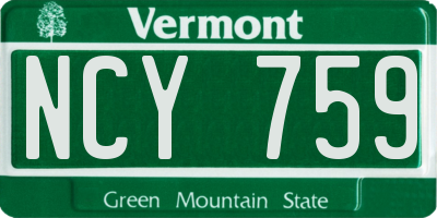 VT license plate NCY759