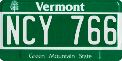 VT license plate NCY766
