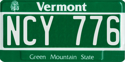 VT license plate NCY776
