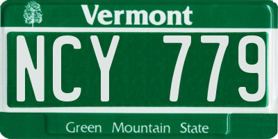 VT license plate NCY779