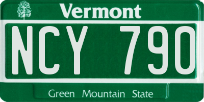 VT license plate NCY790
