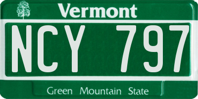 VT license plate NCY797