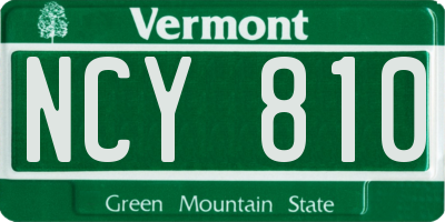 VT license plate NCY810