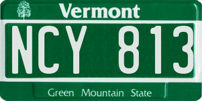 VT license plate NCY813