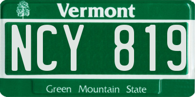 VT license plate NCY819