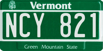 VT license plate NCY821