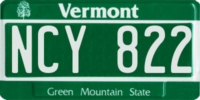 VT license plate NCY822