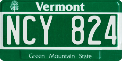 VT license plate NCY824
