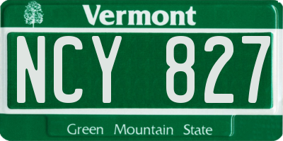 VT license plate NCY827