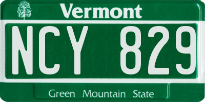 VT license plate NCY829