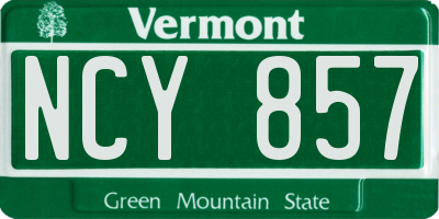 VT license plate NCY857