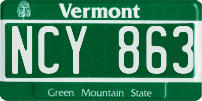 VT license plate NCY863