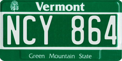 VT license plate NCY864