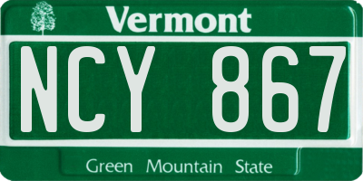 VT license plate NCY867