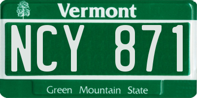 VT license plate NCY871