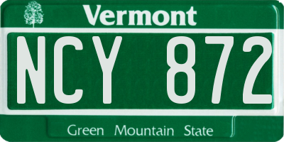 VT license plate NCY872