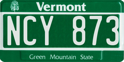 VT license plate NCY873