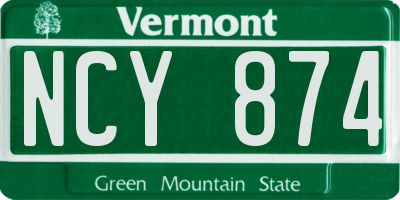 VT license plate NCY874