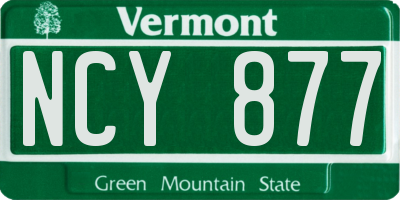 VT license plate NCY877