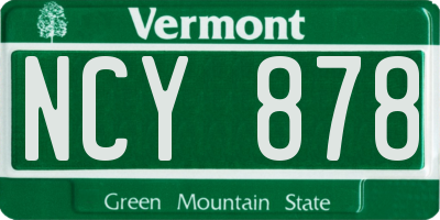 VT license plate NCY878