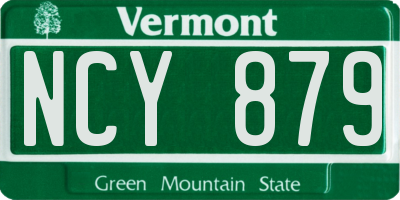 VT license plate NCY879