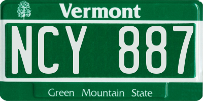 VT license plate NCY887