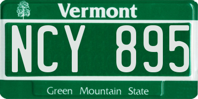 VT license plate NCY895