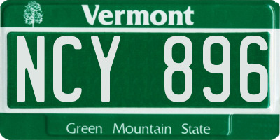 VT license plate NCY896