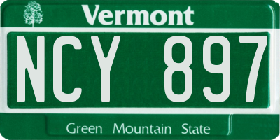 VT license plate NCY897