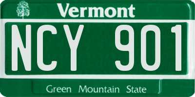 VT license plate NCY901