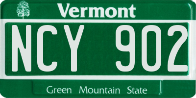 VT license plate NCY902