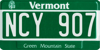 VT license plate NCY907