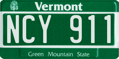 VT license plate NCY911