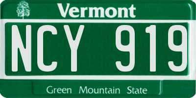 VT license plate NCY919