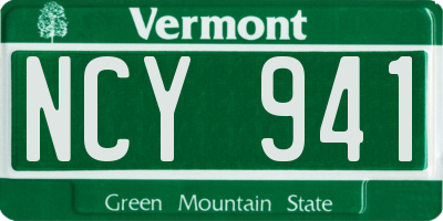 VT license plate NCY941