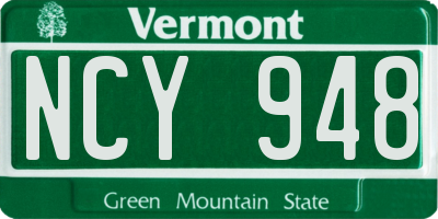 VT license plate NCY948